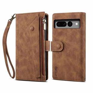 For Google Pixel 7a ESEBLE Retro Frosted RFID Flip Leather Phone Case(Brown)