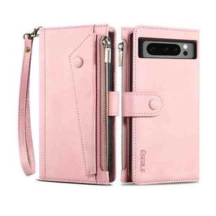 For Google Pixel 8 Pro ESEBLE Retro Frosted RFID Flip Leather Phone Case(Rose Gold)
