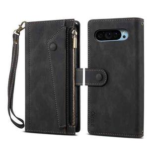 For Google Pixel 9 / 9 Pro ESEBLE Retro Frosted RFID Flip Leather Phone Case(Black)