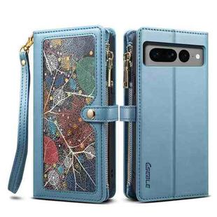 For Google Pixel 8 ESEBLE Star Series Lanyard Zipper Wallet RFID Leather Case(Blue)