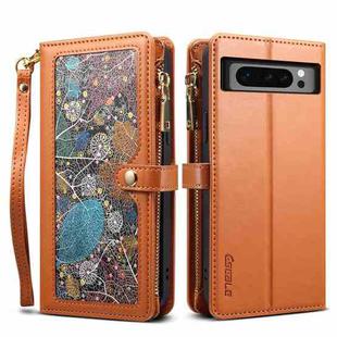 For Google Pixel 8 Pro ESEBLE Star Series Lanyard Zipper Wallet RFID Leather Case(Brown)