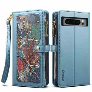 For Google Pixel 8 Pro ESEBLE Star Series Lanyard Zipper Wallet RFID Leather Case(Blue)