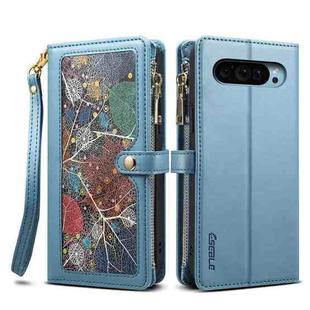 For Google Pixel 9 / 9 Pro ESEBLE Star Series Lanyard Zipper Wallet RFID Leather Case(Blue)