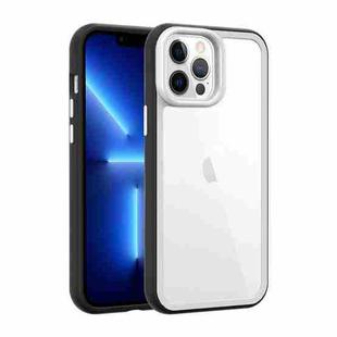 For iPhone 12 Pro Color Frame 2 in 1 Hollow Cooling Phone Case(Black)