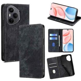 For Honor 400 Pro Global 160.8mm RFID Anti-theft Brush Magnetic Leather Phone Case(Black)