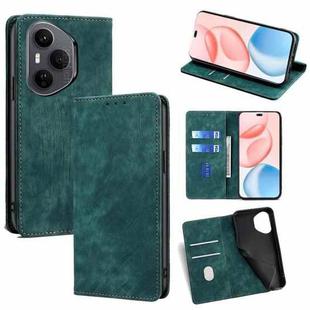 For Honor 400 Pro Global 160.8mm RFID Anti-theft Brush Magnetic Leather Phone Case(Green)