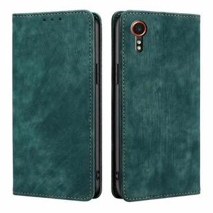 For Samsung Galaxy Xcover 7 5G RFID Anti-theft Brush Magnetic Leather Phone Case(Green)