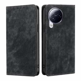 For Xiaomi Civi 3 5G RFID Anti-theft Brush Magnetic Leather Phone Case(Black)