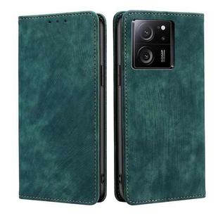 For Xiaomi Redmi K60 Ultra RFID Anti-theft Brush Magnetic Leather Phone Case(Green)