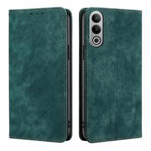 For OnePlus Nord CE4 RFID Anti-theft Brush Magnetic Leather Phone Case(Green)