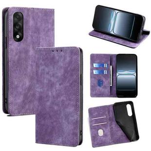 For OnePlus Ace 5 Ultra / Nord 5 RFID Anti-theft Brush Magnetic Leather Phone Case(Purple)