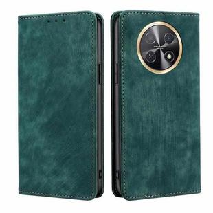 For Huawei Enjoy 60X RFID Anti-theft Brush Magnetic Leather Phone Case(Green)