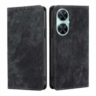 For Huawei Enjoy 60 Pro / nova 11i RFID Anti-theft Brush Magnetic Leather Phone Case(Black)