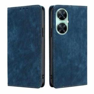 For Huawei Enjoy 60 Pro / nova 11i RFID Anti-theft Brush Magnetic Leather Phone Case(Blue)