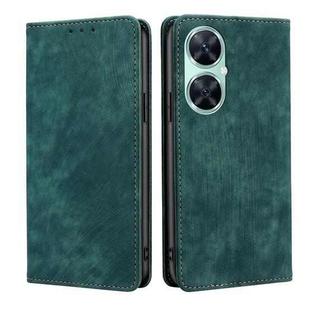For Huawei Enjoy 60 Pro / nova 11i RFID Anti-theft Brush Magnetic Leather Phone Case(Green)