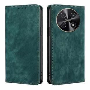 For Huawei nova 12i 4G RFID Anti-theft Brush Magnetic Leather Phone Case(Green)