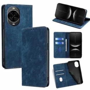 For Huawei nova 14 5G RFID Anti-theft Brush Magnetic Leather Phone Case(Blue)