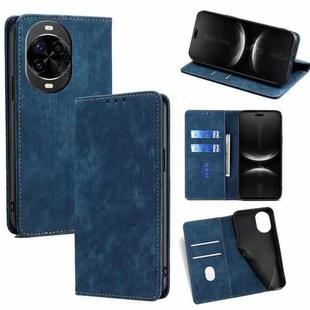 For Huawei nova 14 Pro 5G RFID Anti-theft Brush Magnetic Leather Phone Case(Blue)