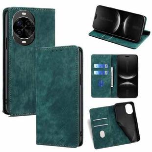 For Huawei nova 14 Pro 5G RFID Anti-theft Brush Magnetic Leather Phone Case(Green)
