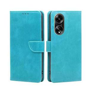 For OPPO A1 5G Calf Texture Buckle Flip Leather Phone Case(Blue)