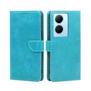 For vivo Y78 Plus 5G Calf Texture Buckle Flip Leather Phone Case(Blue)