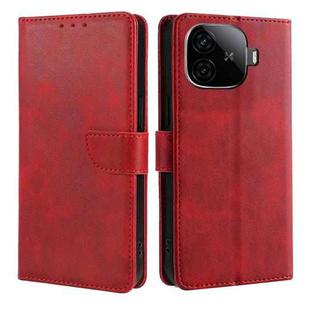 For vivo iQOO Z9 Turbo Calf Texture Buckle Flip Leather Phone Case(Red)