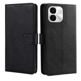 For vivo iQOO Z9x 5G Calf Texture Buckle Flip Leather Phone Case(Black)