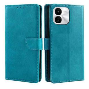 For vivo iQOO Z9x 5G Calf Texture Buckle Flip Leather Phone Case(Blue)