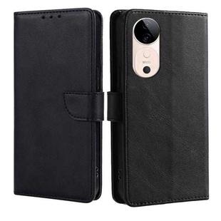 For vivo S19 Calf Texture Buckle Flip Leather Phone Case(Black)