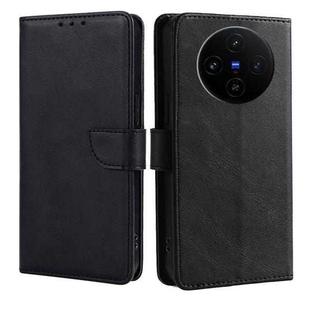 For vivo X100s Calf Texture Buckle Flip Leather Phone Case(Black)