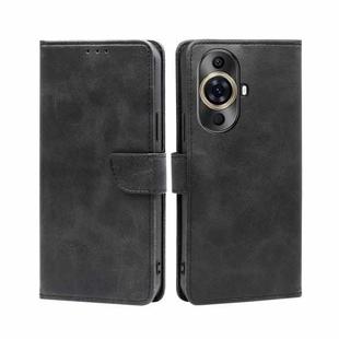 For Huawei nova 11 Pro 4G / 11 Ultra 4G Calf Texture Buckle Flip Leather Phone Case(Black)
