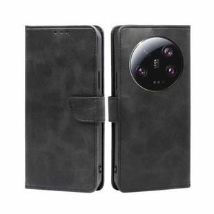 For Xiaomi 13 Ultra 5G Calf Texture Buckle Flip Leather Phone Case(Black)