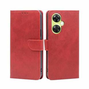 For OnePlus Nord CE 3 Lite 5G Calf Texture Buckle Flip Leather Phone Case(Red)