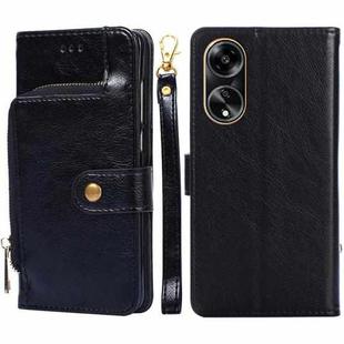 For OPPO A1 5G Zipper Bag Leather Phone Case(Black)