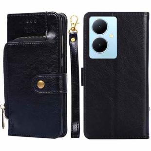 For vivo Y78 Plus 5G Zipper Bag Leather Phone Case(Black)