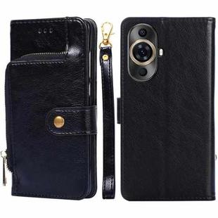 For Huawei nova 11 Pro 4G / 11 Ultra 4G Zipper Bag Leather Phone Case(Black)