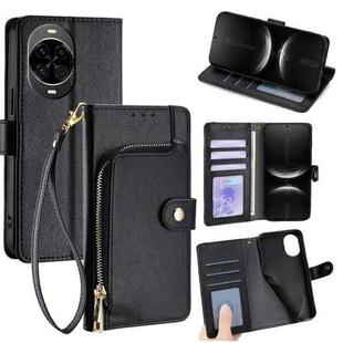For Huawei nova 14 5G Zipper Bag Leather Phone Case(Black)