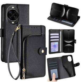 For Huawei nova 14 Pro 5G Zipper Bag Leather Phone Case(Black)