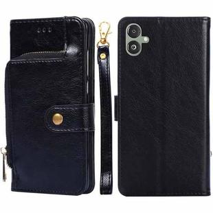 For Samsung Galaxy F14 5G Zipper Bag Leather Phone Case(Black)