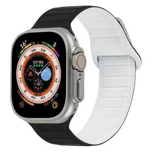 For Apple Watch 2 38mm Loop Magnetic Silicone Watch Band(Black White)