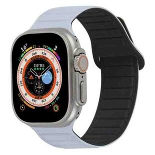 For Apple Watch Ultra 2 49mm Loop Magnetic Silicone Watch Band(Grey Black)