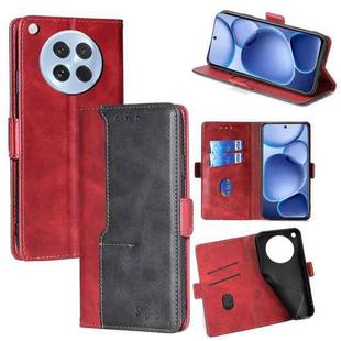 For OPPO Find X8s 5G Contrast Color Side Buckle Leather Phone Case(Red + Black)