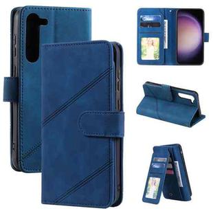 For Samsung Galaxy S23+ 5G Skin Feel Multi-card Wallet Leather Phone Case(Blue)