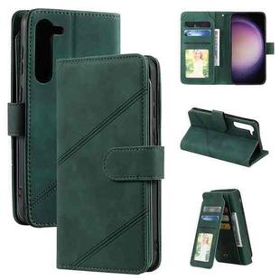 For Samsung Galaxy S23+ 5G Skin Feel Multi-card Wallet Leather Phone Case(Green)