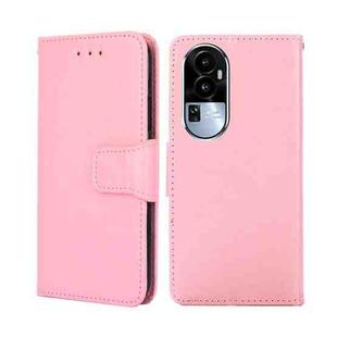 For OPPO Reno10 5G Crystal Texture Leather Phone Case(Pink)