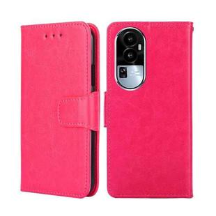 For OPPO Reno10 5G Crystal Texture Leather Phone Case(Rose Red)