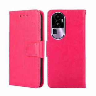 For OPPO Reno10 Pro+ 5G Crystal Texture Leather Phone Case(Rose Red)