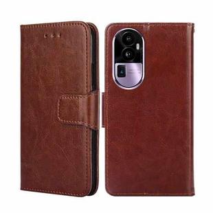 For OPPO Reno10 Pro+ 5G Crystal Texture Leather Phone Case(Brown)