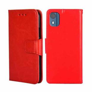For Nokia C02 TA-1522 Crystal Texture Leather Phone Case(Red)