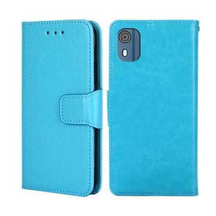 For Nokia C02 TA-1522 Crystal Texture Leather Phone Case(Sky Blue)